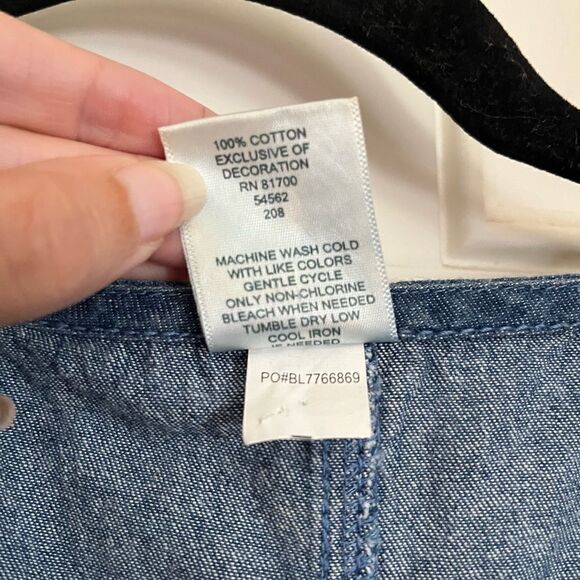 Vintage Embroidery Blue Jean Denim Dress small - Picture 5 of 6